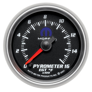 Autometer Mopar 2-1/16in 1600 Degree Digital Stepper Motor Pyrometer (EGT) Gauge - Black