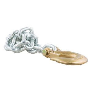 Curt 35in Safety Chain w/1 Clevis Hook (16200lbs Yellow Zinc)