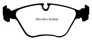 EBC 10-14 BMW X5 4.4 Twin Turbo (50) Redstuff Front Brake Pads