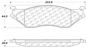 StopTech Sport Brake Pads w/Shims - Rear