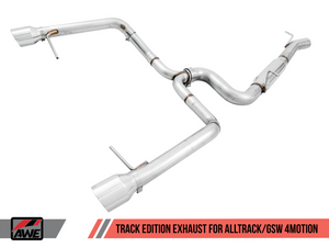 AWE Tuning VW MK7 Golf Alltrack/Sportwagen 4Motion Track Edition Exhaust - Polished Silver Tips