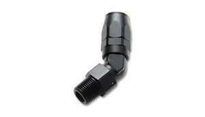 Vibrant -6AN Male NPT 45Degree Hose End Fitting - 3/8 NPT