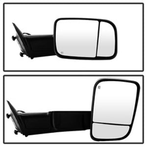 Xtune Dodge Ram 1500 09-12 Power Heated Adjust Mirror Black HoUSing Right MIR-DRAM09S-PWH-R