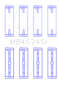 King Bearings Nissan VR38DETT VQ35HR VQ37HR Performance Crankshaft Main Bearings (Size +0.25)