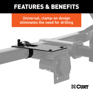 Curt Connector Bracket Mount for 7-Way Bracket (Packaged)