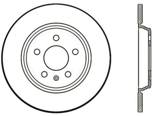 StopTech Power Slot 09-10 Audi A4/A4 Quattro / 08-10 A5 / 10 S4 Rear Left Drilled & Slotted Rotor