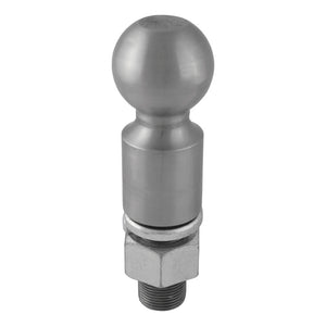 Curt 2-5/16in Trailer Ball (1-1/4in x 2-5/8in Shank 2in Rise 25000lbs Raw Steel)