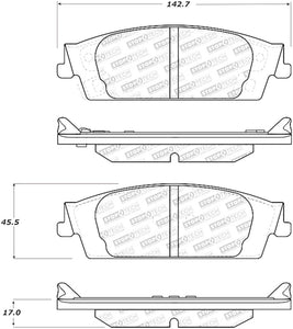 StopTech 15-17 Cadillac Escalade ESV Street Performance Rear Brake Pads