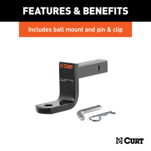 Curt 12-16 Chevy Sonic Hatchback Class 1 Trailer Hitch w/1-1/4in Ball Mount BOXED