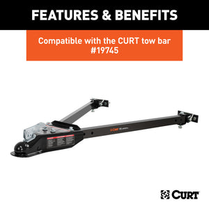 Curt Adjustable Tow Bar Bumper Brackets (1/2in Pin Holes)