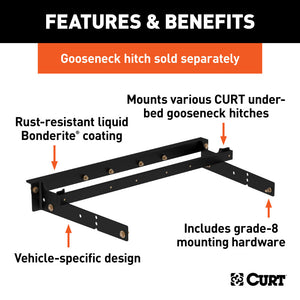 Curt 99-00 Chevrolet K1500 Under-Bed Gooseneck Installation Brackets