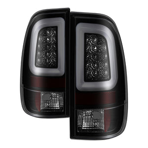 Spyder 97-03 Ford F150 Stylsd. F250 V3 Lght Bar LED Tail Lights - Blk Smk ALT-YD-FF15097V3-LBLED-BSM