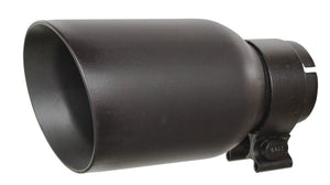 Go Rhino Exhaust Tip - Textured black - ID 2 1/2in x L 8in x OD 4in