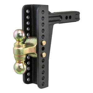 Curt Adjustable Channel Mount w/Dual Ball (2in Shank 14000lbs 10-1/8in Drop)