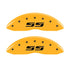 MGP 2 Caliper Covers Engraved Silverado SS Yellow Finish Blk Char 10 Chevy Silverado 1500