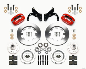 Wilwood Forged Dynalite Front Kit 12.19in Red 65-68 Chevy Impala -Drum Spindle