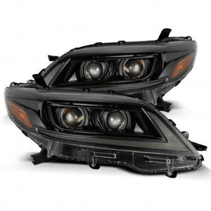 AlphaRex 11-21 Toyota Sienna LUXX LED Proj Headlights Plank Style Alpha Black w/Seq Signal/DRL