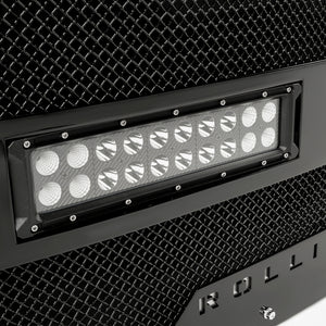 RBP RX-3 Midnight Edition Black LED Bar Grille (Studded) 17 Ford Spr Duty F250/F350 w/o Front Camera