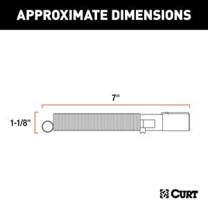 Curt 6-Way Round Connector Plug w/Spring (Trailer Side Packaged)