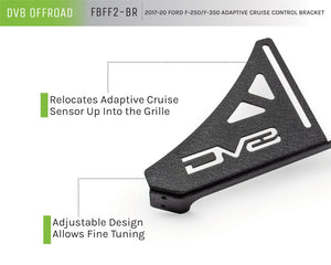 DV8 Offroad 2017+ Ford F/250/350 Adaptive Cruise Control Relocation Bracket