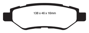 EBC 08-13 Cadillac CTS 3.0 Yellowstuff Rear Brake Pads