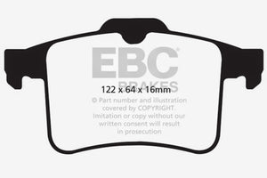 EBC 10-15 Jaguar XF 5.0 Supercharged (470) Yellowstuff Rear Brake Pads