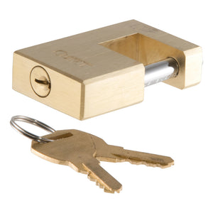 Curt Coupler Lock (1/4in Pin 3/4in Latch Span Padlock Solid Brass)