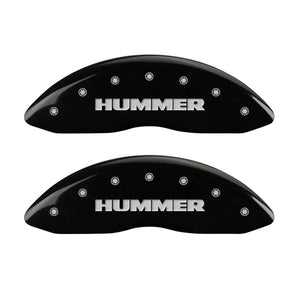 MGP 4 Caliper Covers Engraved Front & Rear Hummer Black finish silver ch