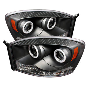 Spyder Dodge Ram 1500 06-08 06-09 Projector Headlights CCFL Halo LED Blk PRO-YD-DR06-CCFL-BK