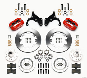 Wilwood Forged Dynalite Front Kit 12.19in Red 69-70 Impala Drum/Disc 69-82 Vette