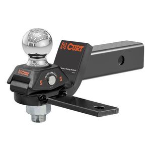 Curt RockerBall Cushion Hitch w/ Sway Tab (2-5/16in Ball / 2in Shank)