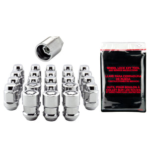 McGard Jeep Wrangler Install Kit (Cone / Bulge) 1/2-20 / 3/4 Hex / (18 Lug Nuts / 5 Locks) - Chrome