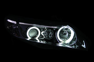 ANZO 2006-2011 Honda Civic Projector Headlights w/ Halo Chrome (CCFL)