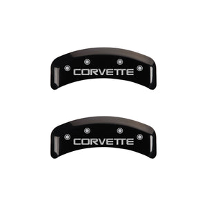 MGP 4 Caliper Covers Engraved F & R C4/Corvette Black Finish Silver Char 1988 Chevrolet Corvette