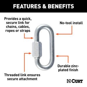 Curt 2640lb Threaded Link Packaged