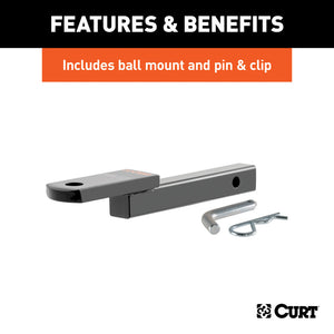 Curt 95-04 Subaru Outback Class 2 Trailer Hitch w/Pin & Clip Old-Style Ball Mount BOXED