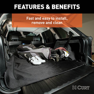 Curt Seat Defender 60in x 60in Removable Waterproof Black Cargo Blanket Protector