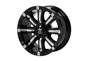 RBP 94R 20x10 8x170 BP / 5.5 BS 0mm Offset 125mm CB (Hub Centric) Black w/Chrome Inserts Wheel