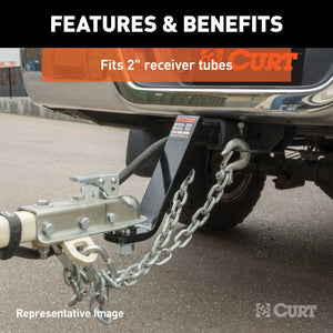 Curt Loaded Ball Mount w/2in Ball (2in Shank 7500lbs 6in Drop)