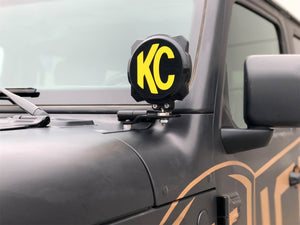 KC HiLiTES 18-23 Jeep JL/JT/4xe 6in Pro6 Gravity LED Pillar Mount 2-Light Sys (20W Spot Beam)