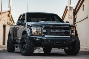 Addictive Desert Designs 17-18 Ford F-150 Raptor HoneyBadger Front Bumper w/ Winch Mount