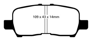 EBC 05-09 Buick Allure (Canada) 3.6 Yellowstuff Rear Brake Pads