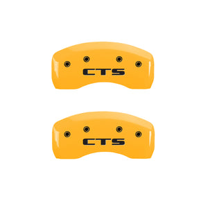 MGP 4 Caliper Covers Engraved Front Cadillac Rear CTS Yellow Finish Black Char 2004 Cadillac CTS