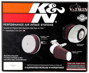 K&N 99+ Harley Davidson Street Metal Intake System - Hammer Black