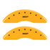 MGP 4 Caliper Covers Engraved Front & Rear MGP Yellow finish black ch