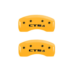 MGP 4 Caliper Covers Engraved Front Cadillac Rear CTS4 Yellow Finish Black Char 2005 Cadillac CTS