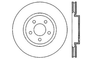 StopTech 05-09 Chrysler 300 (5.7L V8 exc SRT-8) Front Left Slotted & Drilled Rotor