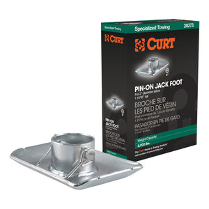 Curt Pin-On Jack Foot (Fits 2in Tube 2000lbs 1-11/16in Height Packaged)