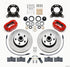 Wilwood Forged Dynalite-M Front Kit 11.30in 1 PC Rotor&Hub Red 1970-1973 Mustang Disc & Drum Spindle