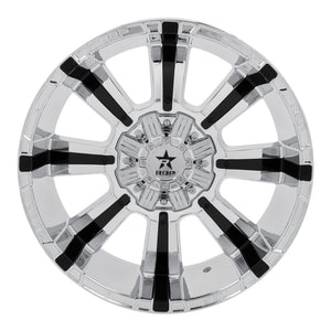 RBP 94R 22x12 6x139.7 BP / 4.75 BS -44mm Offset 108mm CB (Hub Centric) Chrome w/Blk Inserts Wheel